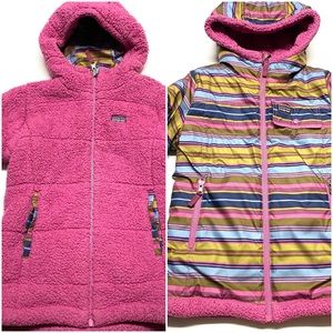 Patagonia Girls Reversible Fleece Jacket Size 8